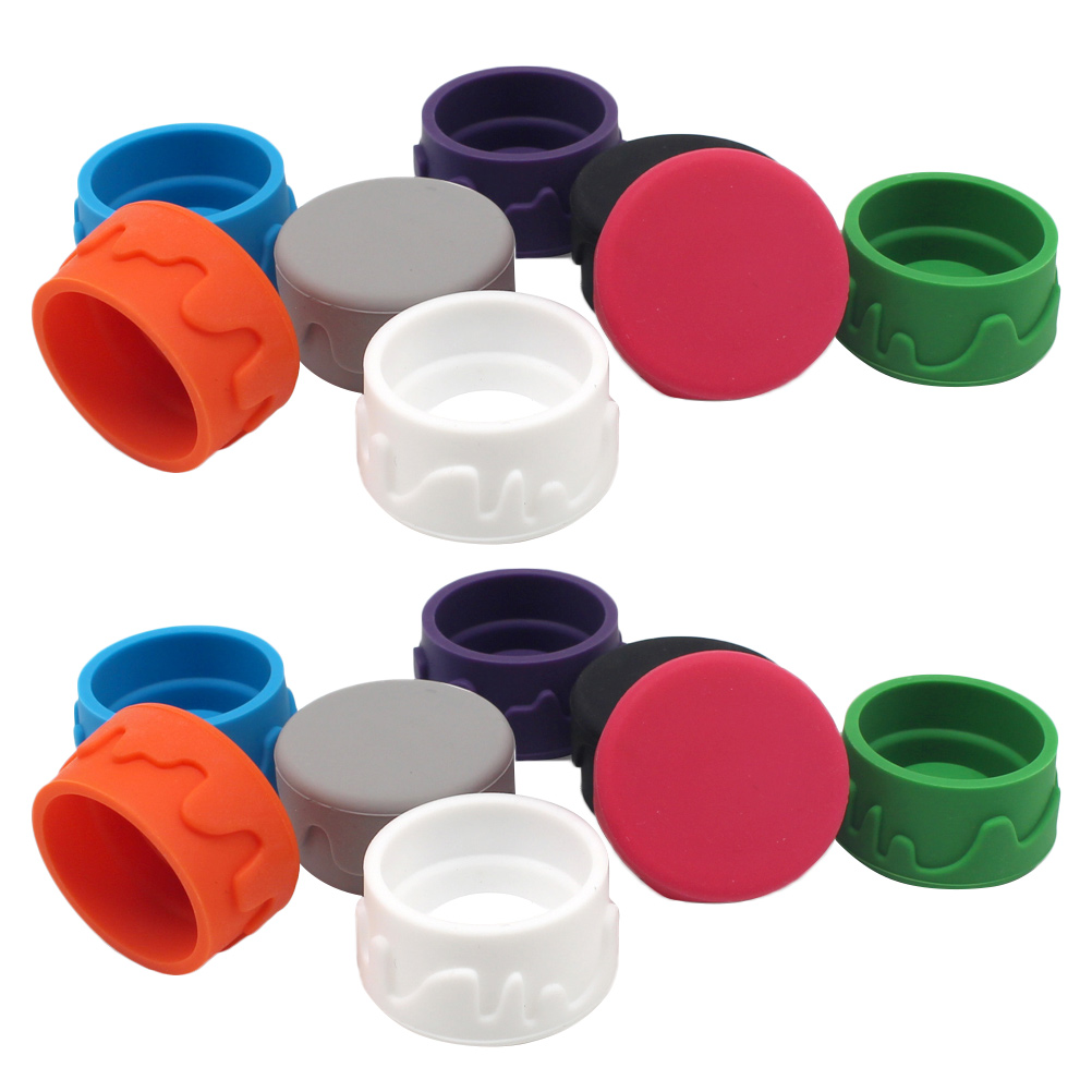 16 Pcs Silicone Wine Bottle Cap Stoppers Sealers Drink Glass Covers