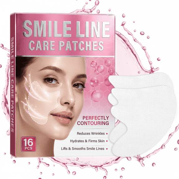 16 Pcs Smile Line Care Patches - Hydrating Firming Facial Contouring Skincare Patches