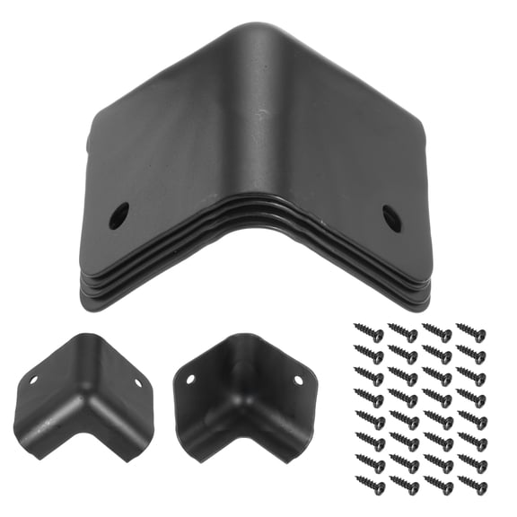16 Pcs Speaker Cabinet Corners Protector 48x48x45mm Metal Stackable Guard Wrap Angle Case Edge Box Protection with 32 Pcs Screw
