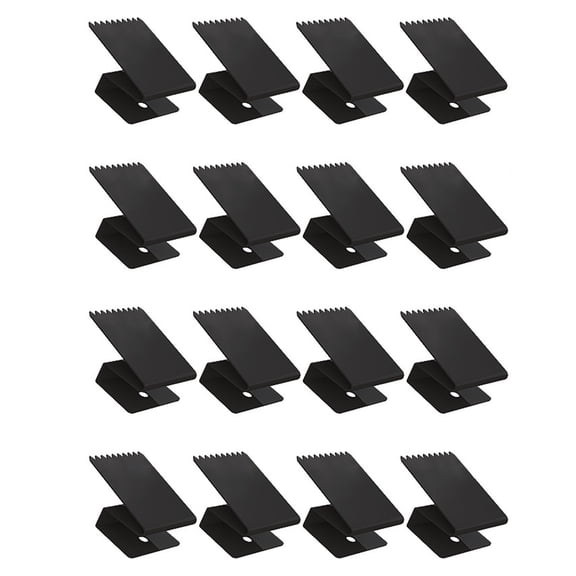 16 Pcs Stainless Steel Hurricane Window Clamps, 1/2" Plywood Storm Panel Clips with Serrated Edge, Reusable High Strength Wind Protection Hardware Kit