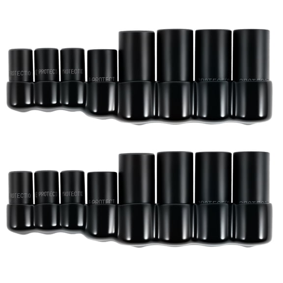 16 Pcs Tap Socket Set Use with 1/4inch and 3/8inch Drive Steel Tapping Socket Set with Storage Holder for Tapping in Tight Spaces