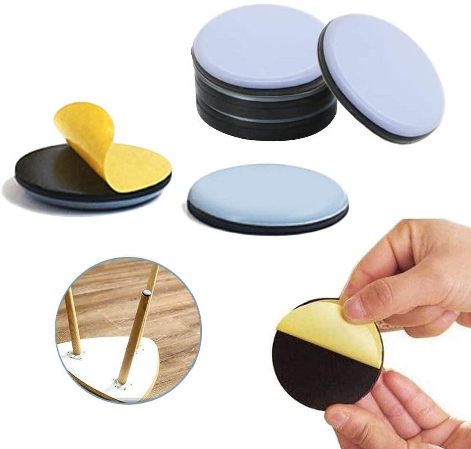 16 Pcs Teflon Furniture Glides Round Self Adhesive Chair Legs PTFE Glides Floor Protectors for Furniture Easy Moving Chair Glides Wooden Floor Glides Glides 30mm x 30mm Walmart