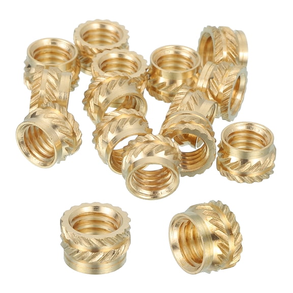 16 Pcs Threaded Inserts, M6 Brass Heat Set Insert for 3D Printing, M6x8x5mm