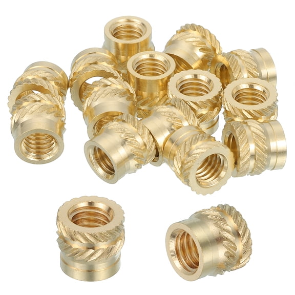 16 Pcs Threaded Inserts, M6 Brass Heat Set Insert for 3D Printing, M6x9x8mm
