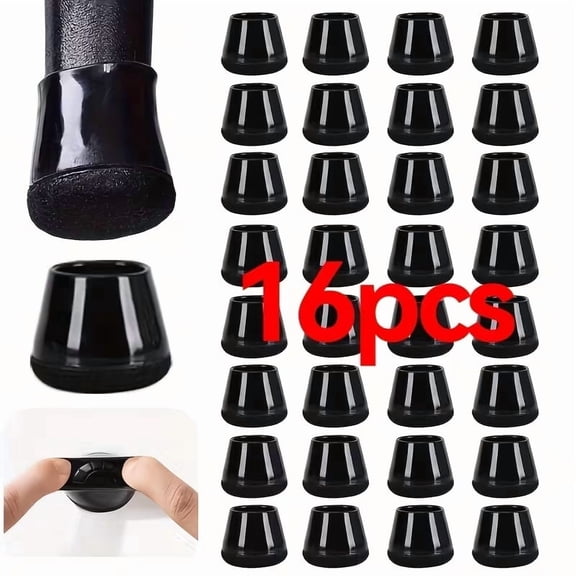 16 Pcs Transparent Silicone Chair Leg Protectors with Felt Non-Slip Caps - Durable Floor Protectors for Polished Metal Ends, Compatible with Dining Chairs & Bar Stools