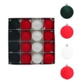 thumbnail image 1 of 16 Pcs Velvet Christmas Balls Plastic Decorative Hanging Ornament Xmas Bulb Decorations, 1 of 7