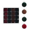 thumbnail image 1 of 16 Pcs Velvet Christmas Balls Plastic Decorative Hanging Ornament Xmas Bulb Decorations, 1 of 7