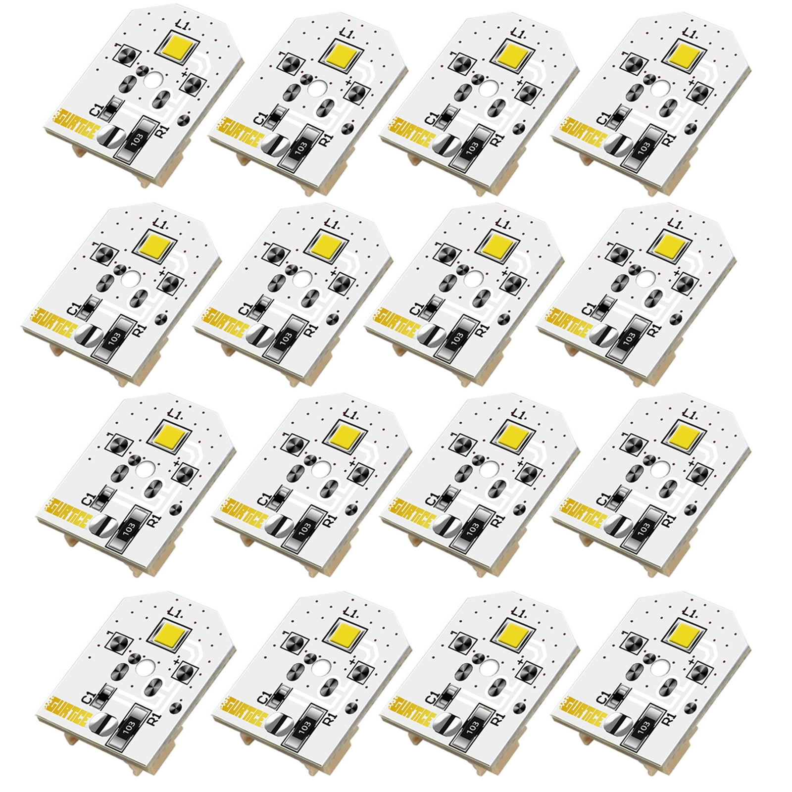 16 Pcs WR55X11132 WR55X25754 Refrigerator Light Replacement LED for GE Refrigerator WR55X30602 WR55X26486 PS4704284 3033142 EAP12172918 AP6261806 PS12172918 AP5646375, No-Include Plastic Cover
