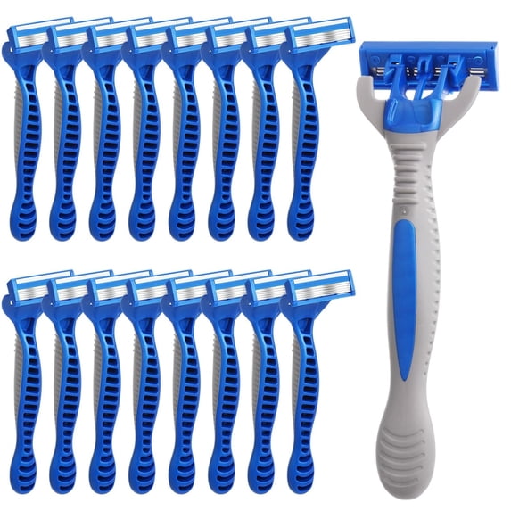 16 Pcs isposable Razors for Men Bulk 5-blae isposable Razors Men's Razor Comfort Hea Long-blae Sensitive Skin Razor for Hotel Travel Spa Gift