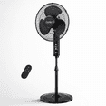 thumbnail image 1 of 16" Oscillating Standing Fan with Remote, 3-Speed, Height Adjustment Pedestal Fan, 10H Timer Quiet Fan for Home Bedroom Office, 1 of 10