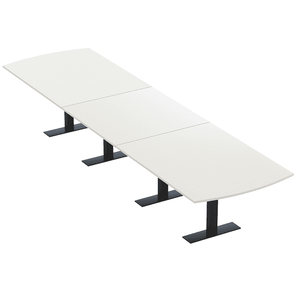 16 Person Arc Rectangle Modular Conference Table With Electrical Units