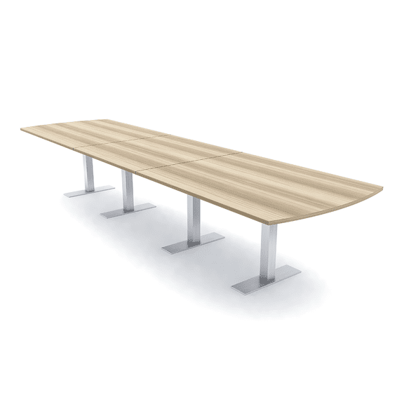 16 Person Arc Rectangle Modular Conference Table With Electrical Units
