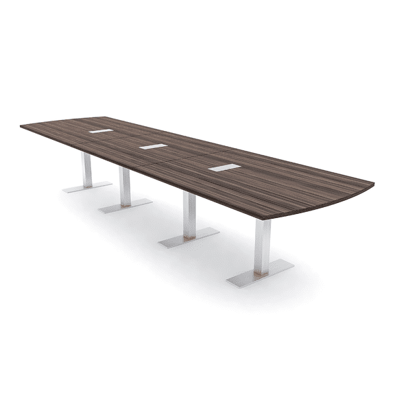 16 Person Arc Rectangle Modular Conference Table With Electrical Units