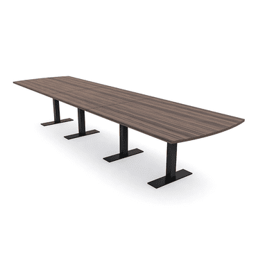 16 Person Arc Rectangle Modular Conference Table With Electrical Units