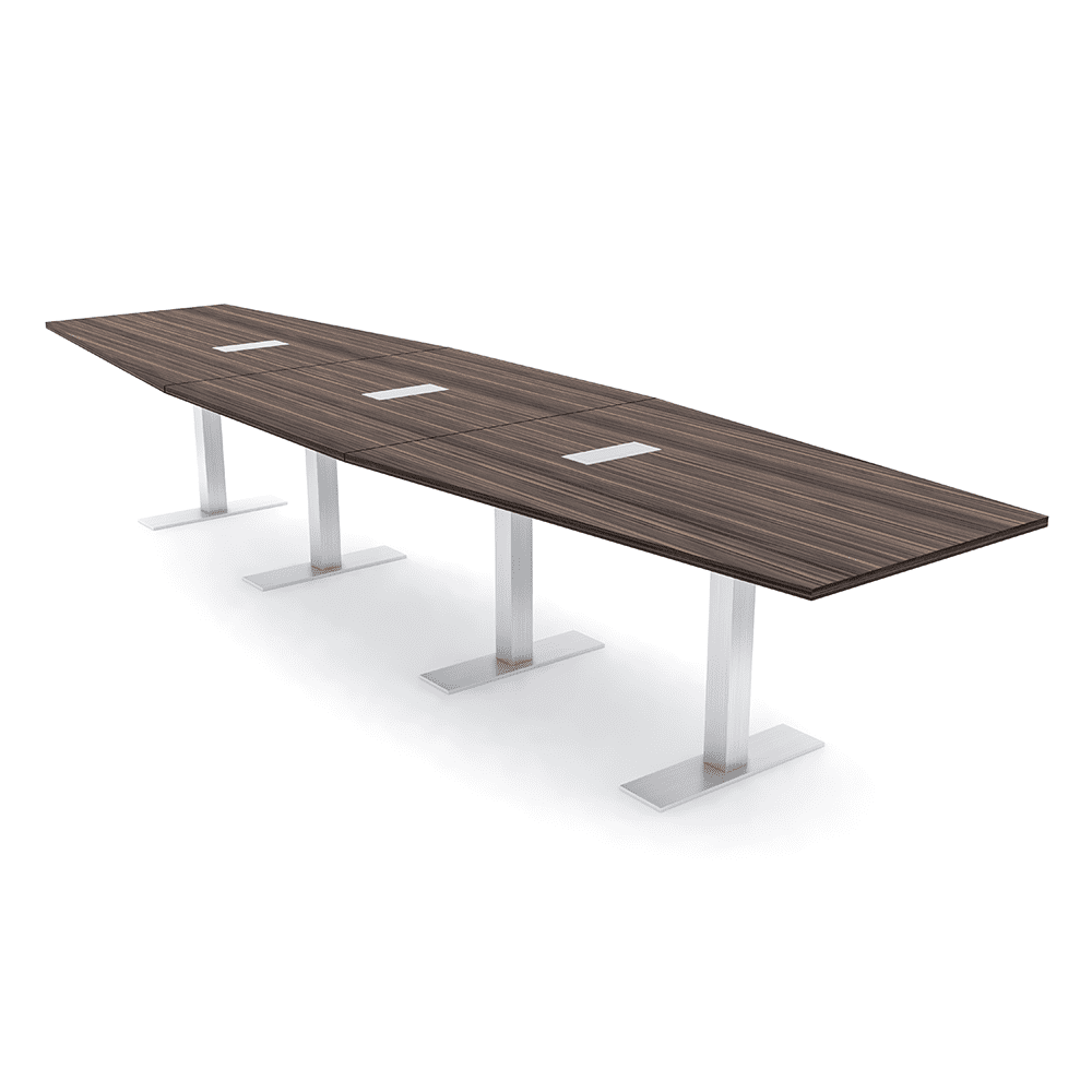 16 Person Hexagon Conference Table With Metal T Bases Power Data Units ...
