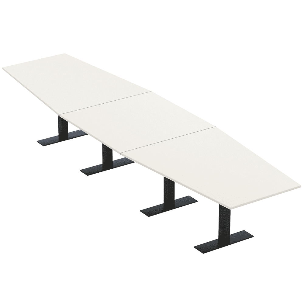 16 Person Hexagon Conference Table With Metal T Bases Power Data Units ...