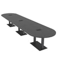 thumbnail image 1 of 16 Person Modular Powered Racetrack Conference Table With Double Bases, 1 of 8