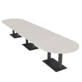 thumbnail image 1 of 16 Person Modular Powered Racetrack Conference Table With Double Bases, 1 of 6