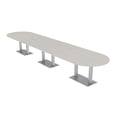 thumbnail image 1 of 16 Person Modular Powered Racetrack Conference Table With Square Bases, 1 of 6