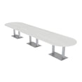 thumbnail image 1 of 16 Person Modular Powered Racetrack Conference Table With Square Bases, 1 of 6