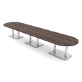 thumbnail image 1 of 16 Person Modular Powered Racetrack Conference Table With Square Bases, 1 of 6