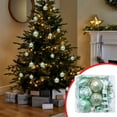 thumbnail image 1 of 16-Piece Christmas Tree Ornaments Set - Silver and White Hanging Decorations, Candy Cane, Snowman, Gift Box, and More, Perfect for Holiday Tree and Window Display Décor, 1 of 4