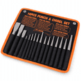 16-Piece Chrome Vanadium Steel Punch And Chisel Hand Tool Set - Walmart.com