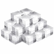 16-Piece Clear Acrylic Display Blocks, 2 x 2 x 1 Inch, Clear Polished Acrylic Cube Display Stands, Suitable for Ring Display Cases, Collectibles, Figurines, Party Crafts, etc.