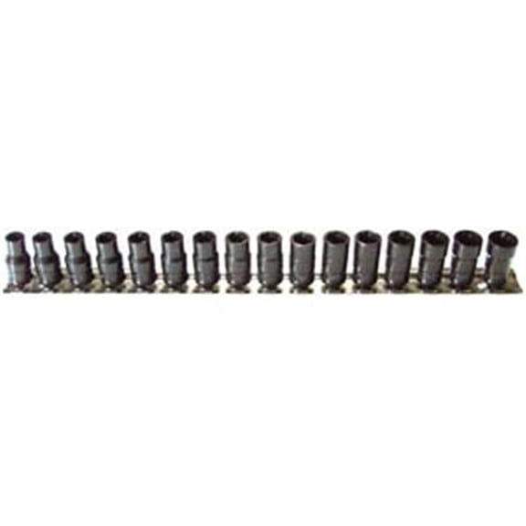 16 Piece Combination Turbo Socket Set .25
