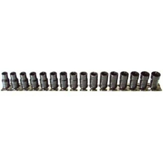 16 Piece Combination Turbo Socket Set .25