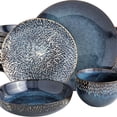 thumbnail image 1 of 16 Piece Double Bowl Dinnerware Set, Cobalt Blue, Service for 4 (16pcs), 1 of 6