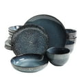 thumbnail image 1 of 16-Piece Double Bowl Dinnerware Set, Cobalt, 1 of 2