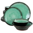 thumbnail image 1 of 16-Piece Double Bowl Dinnerware Set, Teal, 1 of 2
