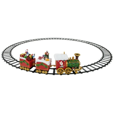 Northlight 16-Piece LED Lighted Musical and Animated Christmas Village Train - 9.5"