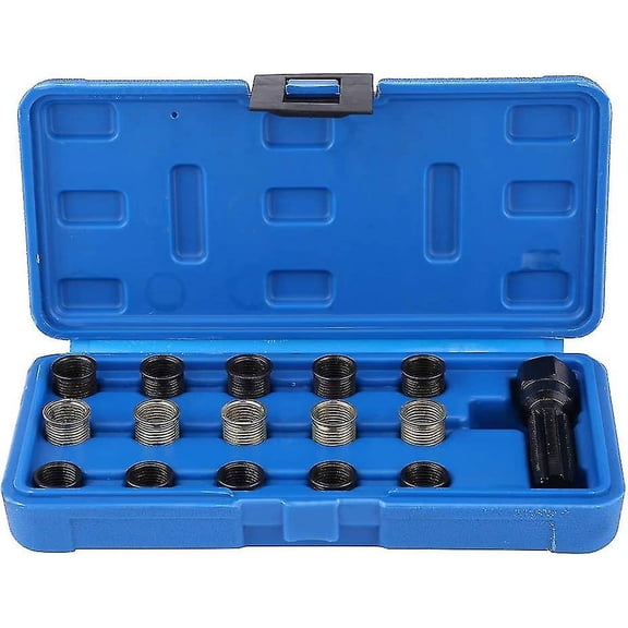 16 Piece M14 X 1.25Mm Spark Plug Thread Repair Kit, Spark Plug Cap Set 14Mm X 1.25 Tap
