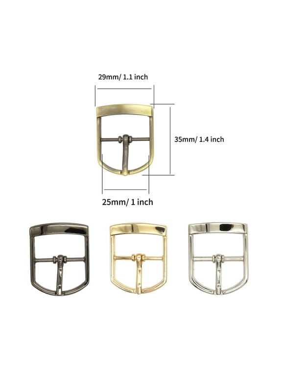 16 Piece Metal Belt Buckles 2.5cm Leather Hardware Set