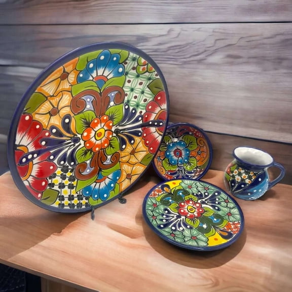 16-Piece Mexican Talavera Dinnerware Set | Handmade Talavera