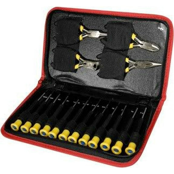 16 Piece Mini Precision Screwdriver Pliers Computer Repair Tool Jewelry Kit Set