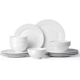 thumbnail image 1 of GSHLGAO 16-Piece Porcelain Dinnerware Set, Modern White Plates and Bowls Sets for 4 (PWT1602), 1 of 8