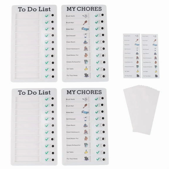 16 Piece Portable Board Chore Sheet Planner Daily Planner Chores to Do Sheet Removable Reusable