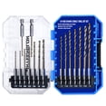 thumbnail image 1 of Hex Shank Cobalt Drill Bit Set 16Pcs 1/16"-1/4", M35 HSS Impact Driver Drill Bits for Metal and Hardened Steel, with Indexed Storage Case, 1 of 10