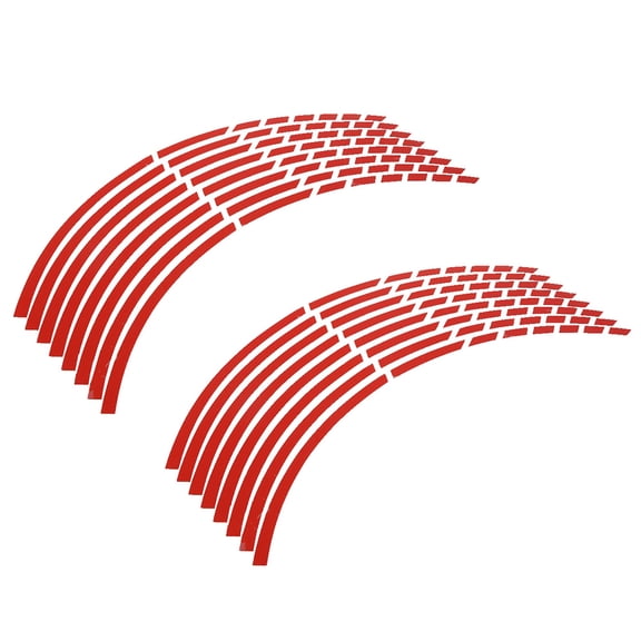 16-Piece Reflective Wheel Rim Strip Decal Stickers for Bicycles Motorcycles and Cars Premium Waterproof Vinyl Striping Tape Decoration Fit for 16-18 Inches 40.6-45.7 cm Wheel Rims