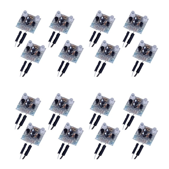 16-Piece Set 5mm LED Flash DIY Kit Electronic Kit PCB Circuit Welding Skills Learning Training Kit