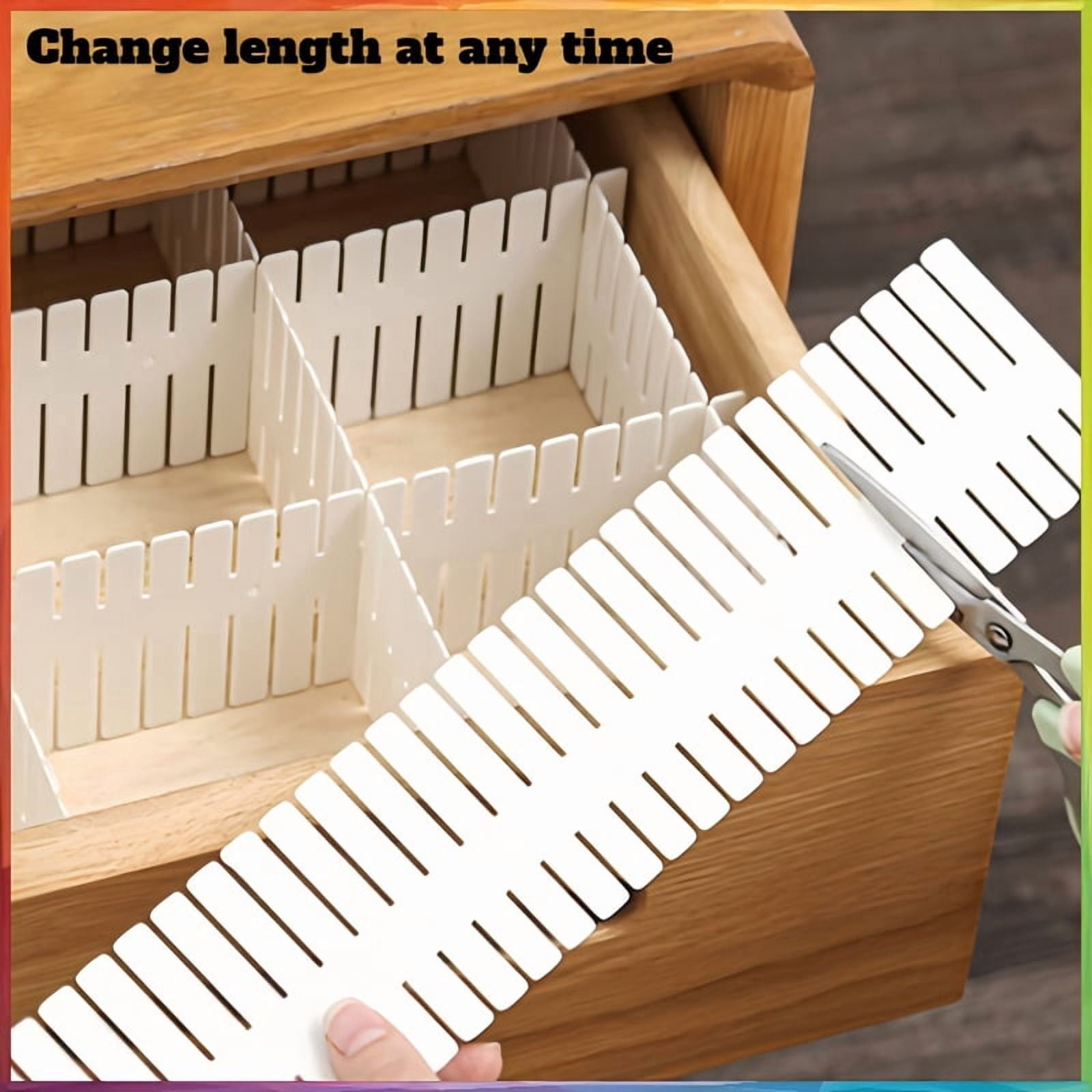 16-Piece Set of Adjustable Drawer Dividers for Kitchen, Desk, and ...
