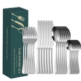 thumbnail image 1 of 16-Piece Silverware Stainless Steel Flatware Set Steak Knives Mirror Finished Cutlery Set For Home Kitchen Restaurant Hotel, Kitchen Utensils Set, Mirror Polished, 1 of 7