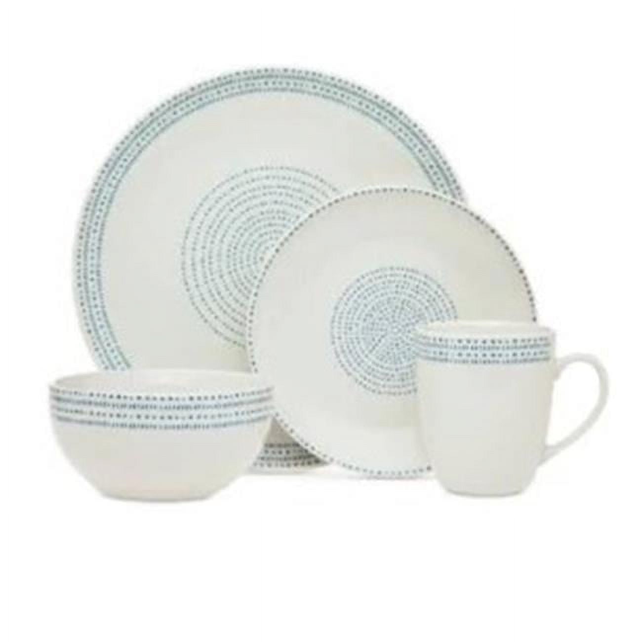 Classic Modern Farmhouse 16-Piece White Porcelain Dinnerware Set