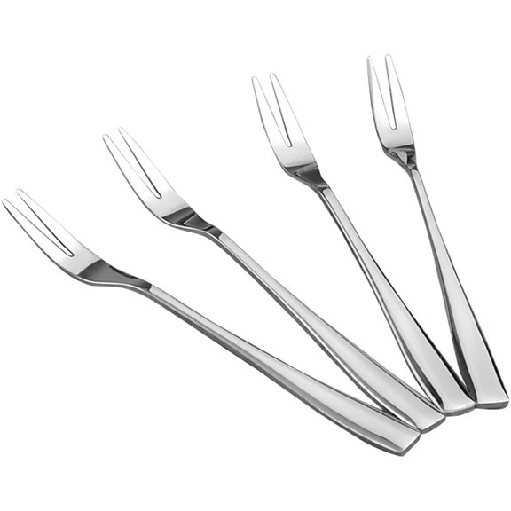 16-Piece Stainless Steel Two Prong Forks, Bistro Cocktail Forks, Small Fruit Fork