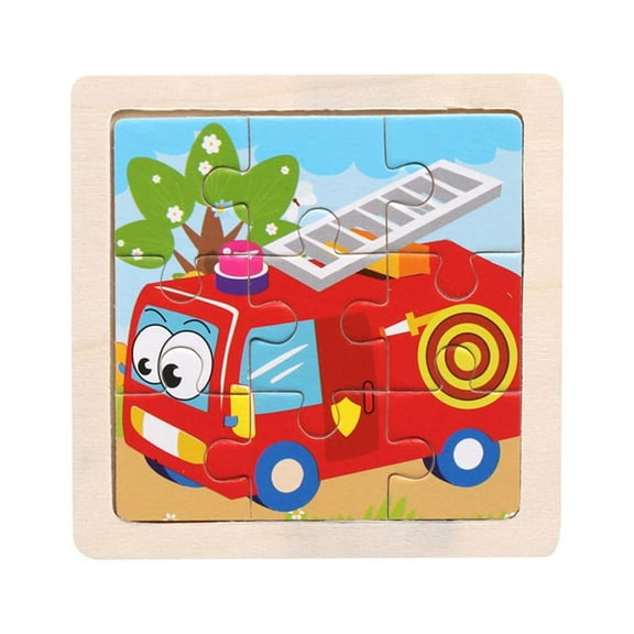 16‑Piece Wooden Educational Puzzle Set–Brain‑Teaser Toys for Ages 3‑7,Montessori Learning & Fine Motor Skills