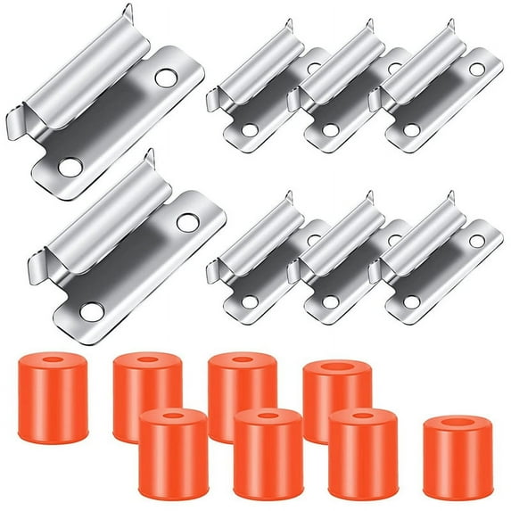 16 Pieces 3D Printer Bed Clips Clamp Hot Bed Glass Platform Fix Clamps and Silicone Leveling Solid Bed Mounts Set,8 x 3D printer bed clips 8 x 3D printer bed leveling kits,silver & orange