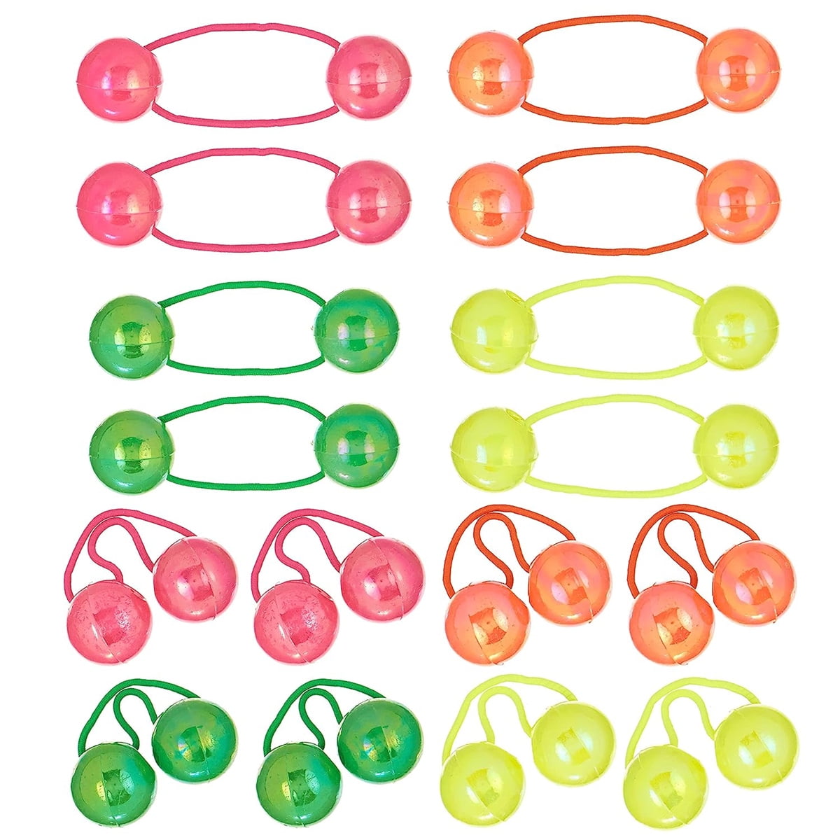 16 Pieces Ball Hair Ties, Hair Balls for Girls Hair 20mm Large Elastic ...
